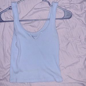 brandy melville blue ribbed tank top